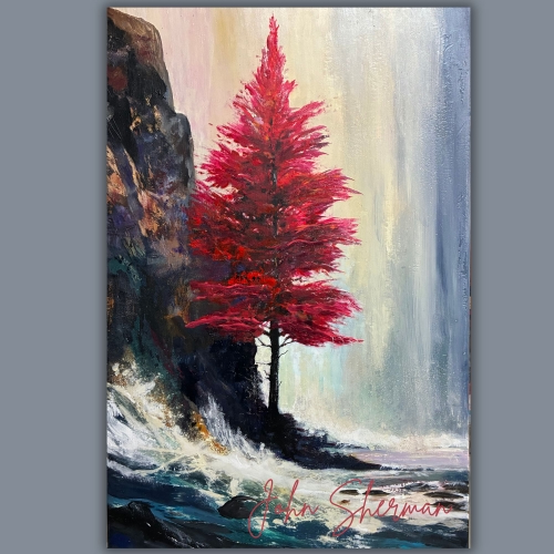 Click to view detail for On The Brink 48x36 $2950